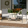3 Piece Patio Furniture Set with Seat Cushions and Tempered Glass Tabletop for Balcony-White - Gallery View 1 of 12