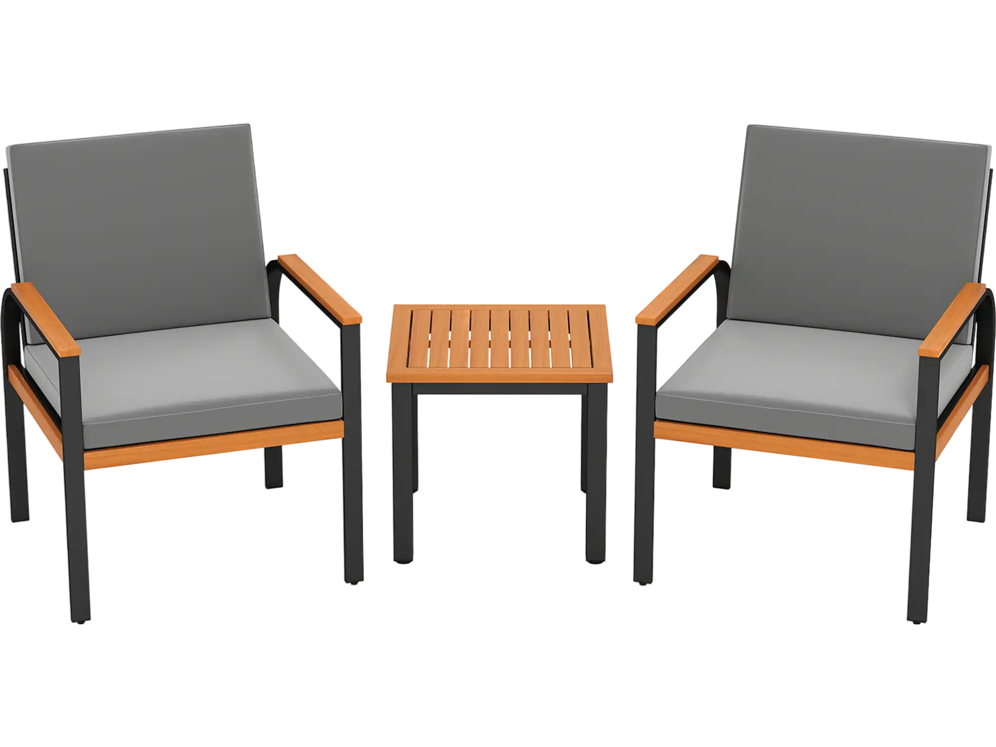Costway 3-Piece Patio Furniture Outdoor Conversation Set w/ Coffee Table 73617772 New