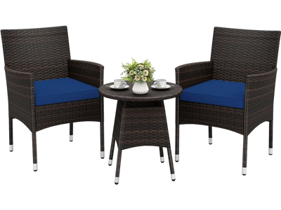 Costway 3 Piece Patio Bistro Furniture Set Porch Outdoor 14500033 New