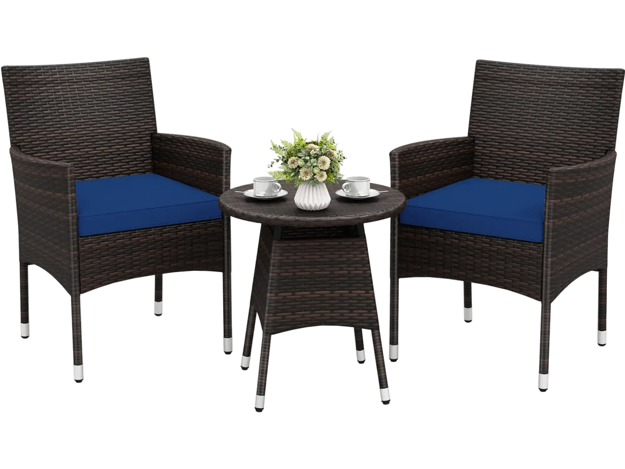 Costway 3-Pc Patio Bistro Furniture Set for Porch Outdoor 14500033 New
