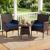 3 Piece Patio Furniture Set Outside Bistro Set for Porch-Navy - Gallery View 1 of 10