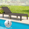 Adjustable lounger chair from the 3-piece patio set, featuring a stable 6-leg structure for outdoor relaxation.