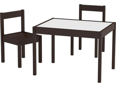 Costway 3-Piece Toddler Activity Table Chair Set Solid Rubber Wood Frame 44041578 New