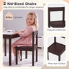 Two kid-sized chairs with supportive backrests and wide seat surfaces, perfect for the 3-piece toddler activity table set.