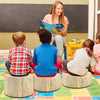 3-Piece Tree Stump Stool Set with Wood Printing Nature Decoration-Natural - Gallery View 1 of 10