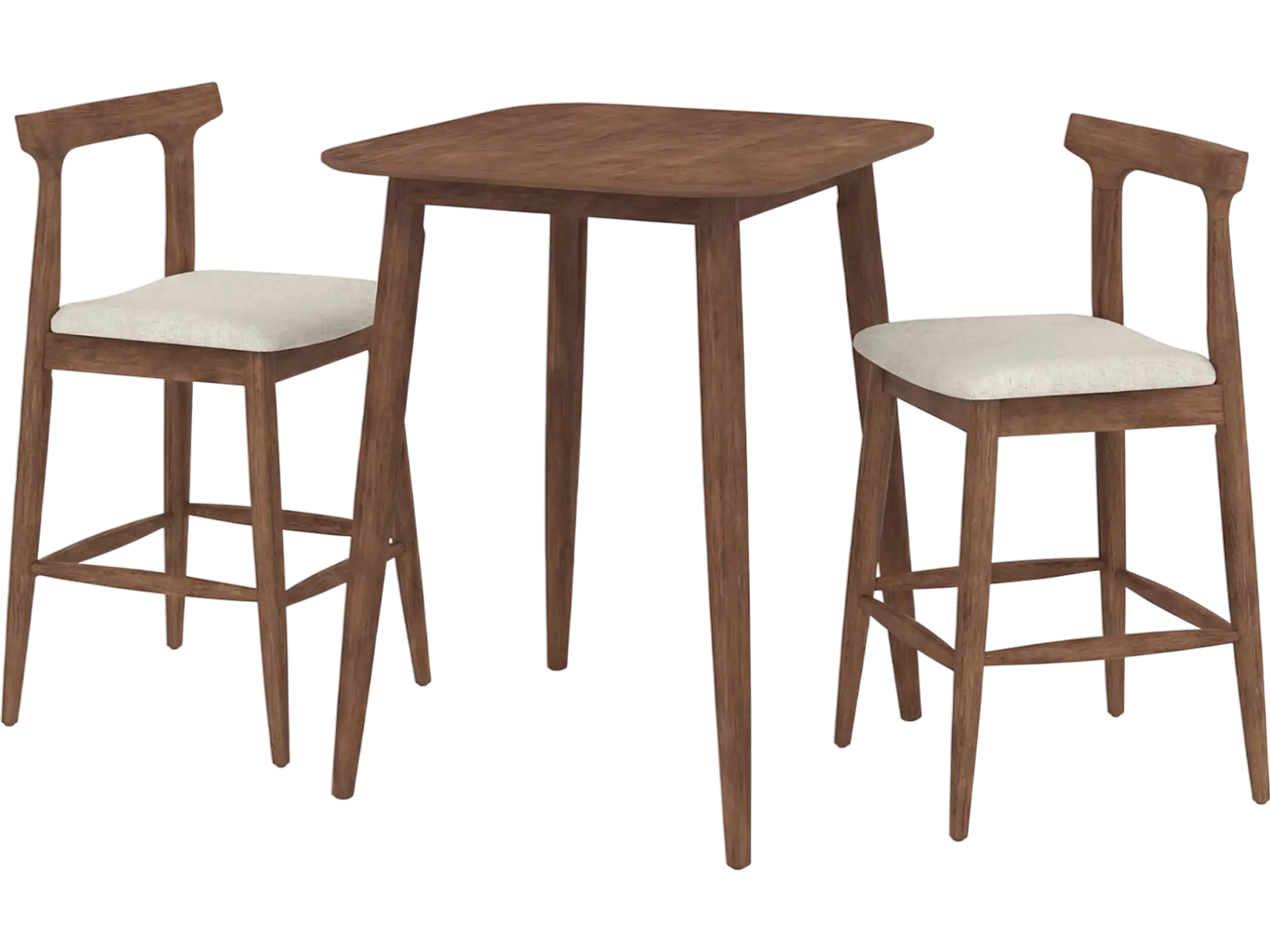 Costway 3-Piece Counter Height Bar Table & 2 Stools Set 28616934 New