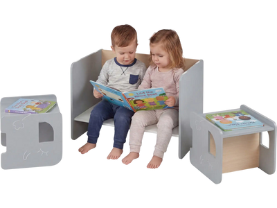 Costway 3-Piece Kids Table and Chair Set Space-Saving Toddler Table 2 Chairs 50687159 New