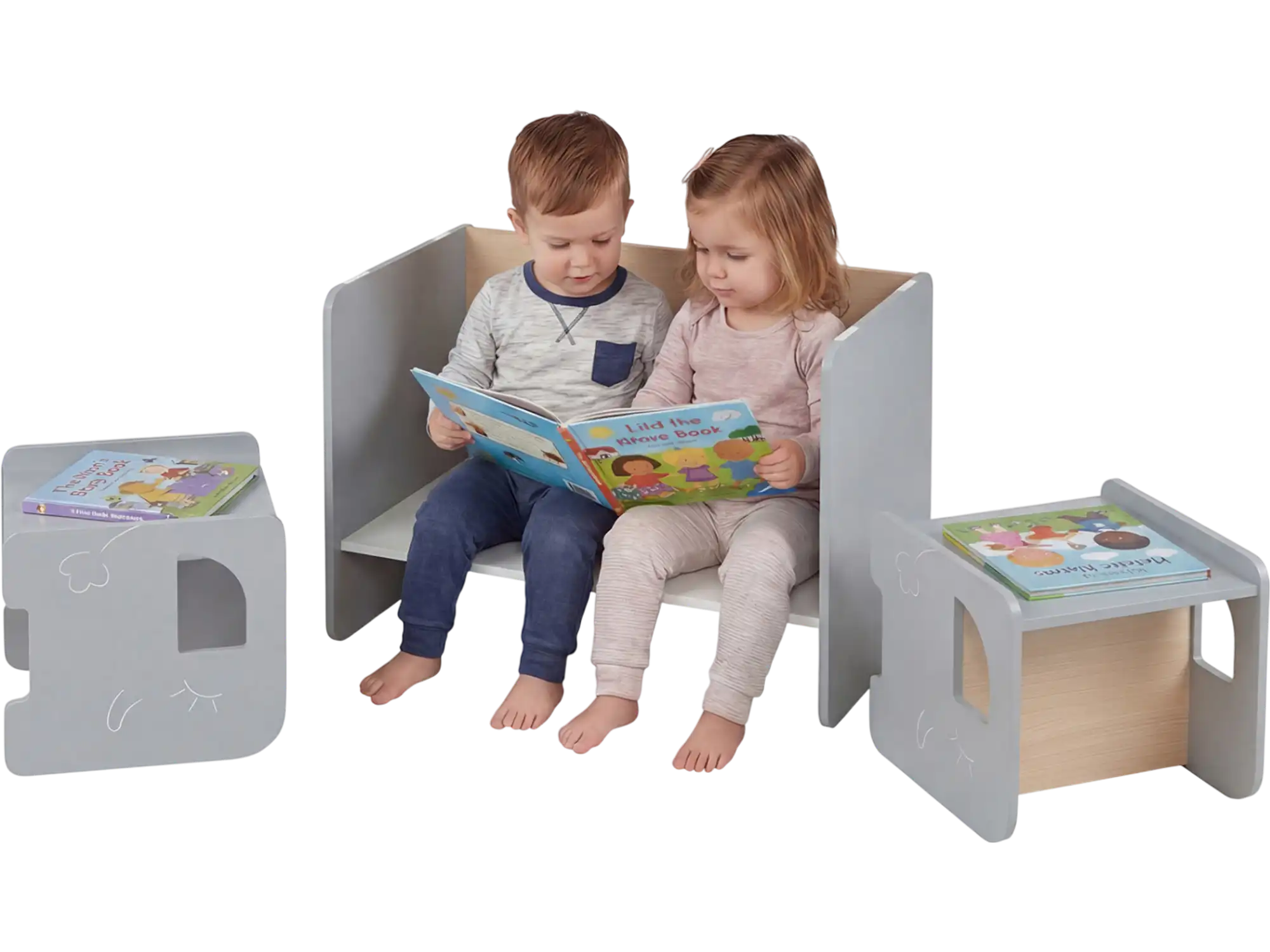 Costway 3-Pc Kids Table and Chair Set Space-Saving Toddler 2 Chairs 50687159 New