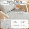 Fluffy gray chenille fabric seat cushion and pillow covers, removable for easy cleaning, ideal for living room comfort.