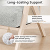 Gray living room furniture set featuring a solid rubber wood frame and thick sponge seat cushion with pocket spring.