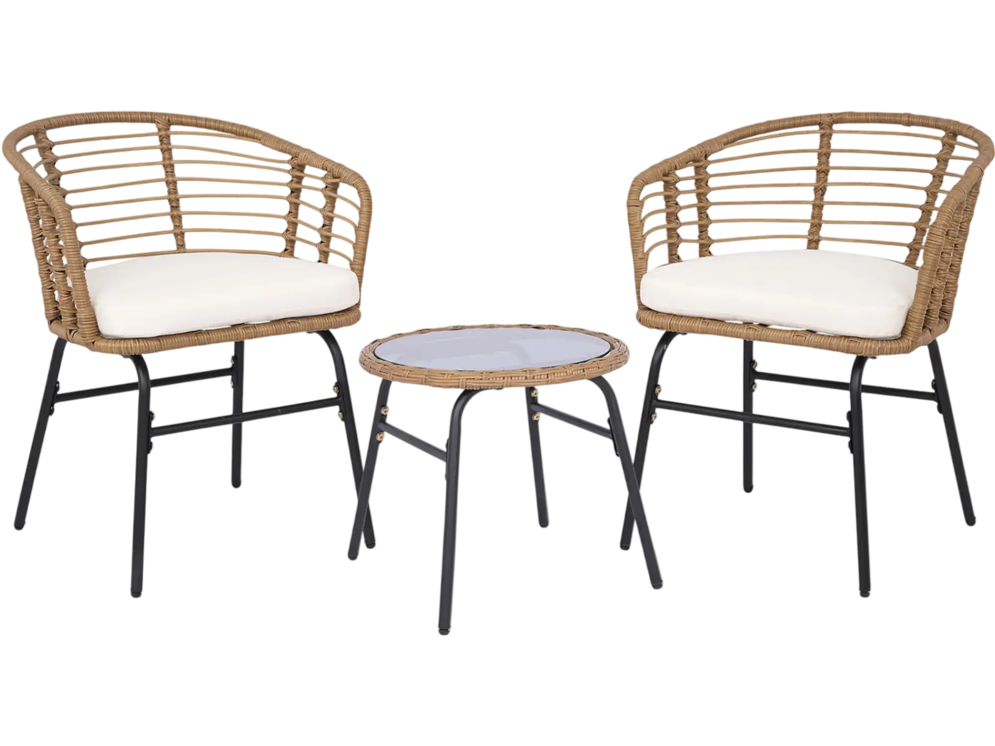 Costway 3-Piece Outdoor Patio Furniture Set Soft Cushions 76131594 New