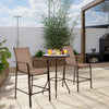 3 Pieces Outdoor Patio Bar Table Stool Set-Brown - Gallery View 1 of 12