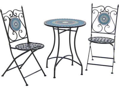 Costway 3-Piece Patio Bistro Set Mosaic Pattern 17823546 New