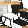 Ergonomic patio folding chair with comfortable backrest, spacious seat, and thoughtful armrests for outdoor relaxation.