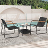 3 Pieces Patio Furniture Set Outdoor Bistro Conversation Set-Black - Gallery View 1 of 10