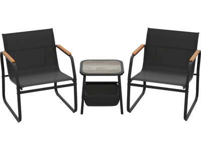 Costway 3-Pc Outdoor Patio Bistro Conversation Set 427813596 New