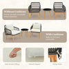 3-piece patio furniture set featuring cushioned chairs and a tempered glass side table, ideal for outdoor relaxation.