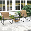 3 Pieces Patio Furniture Set Outdoor Bistro Conversation Set-Brown - Gallery View 1 of 11
