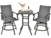 3 Pieces Swivel Bar Set with 4D Air Fiber Cushion