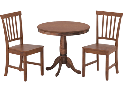 Costway 3-Pc Wooden Dining Table & Chair Set Cafe Kitchen Living Room 26578943 New