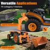 3-Point Quick Hitch in orange with adjustable top hook, designed for Category 1 tractors, ideal for farming.