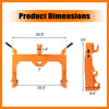 3-Point Quick Hitch dimensions showing 5-level adjustable top hook and robust 2" receiver hitch for farming use.