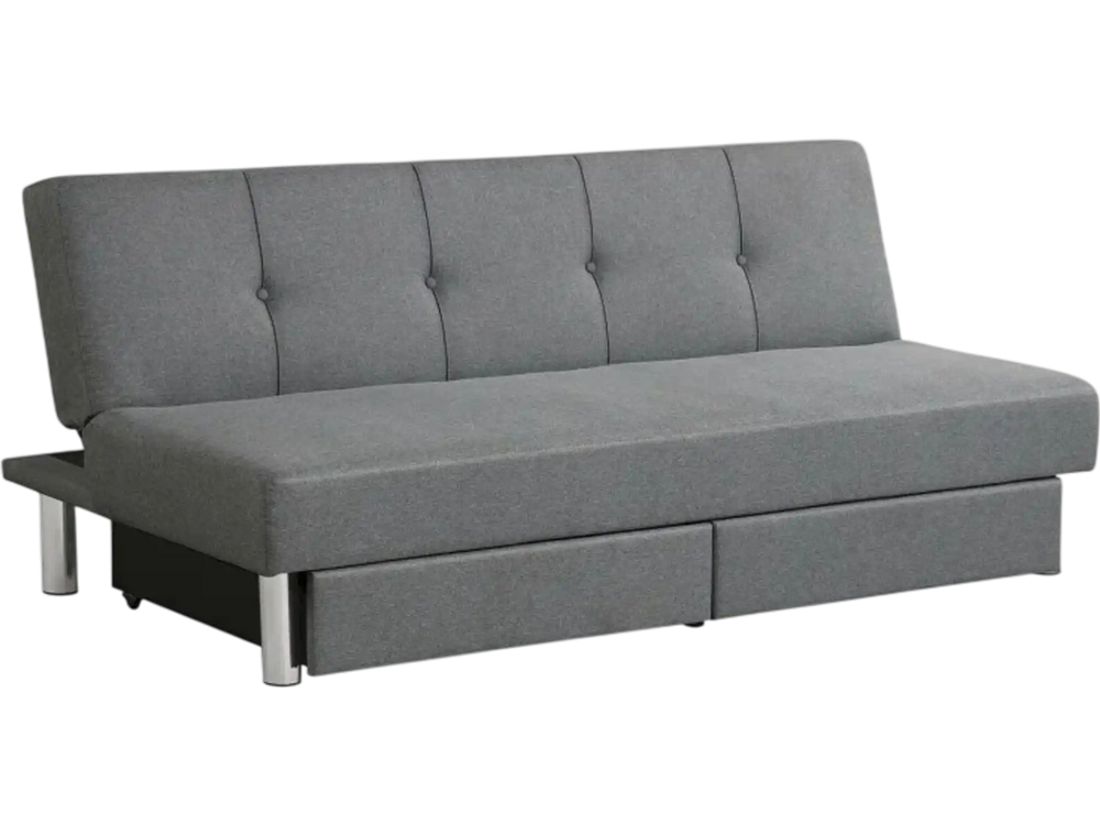 3-Seat Convertible Sofa Bed with 2 Large Drawers and 3 Adjustable Angles