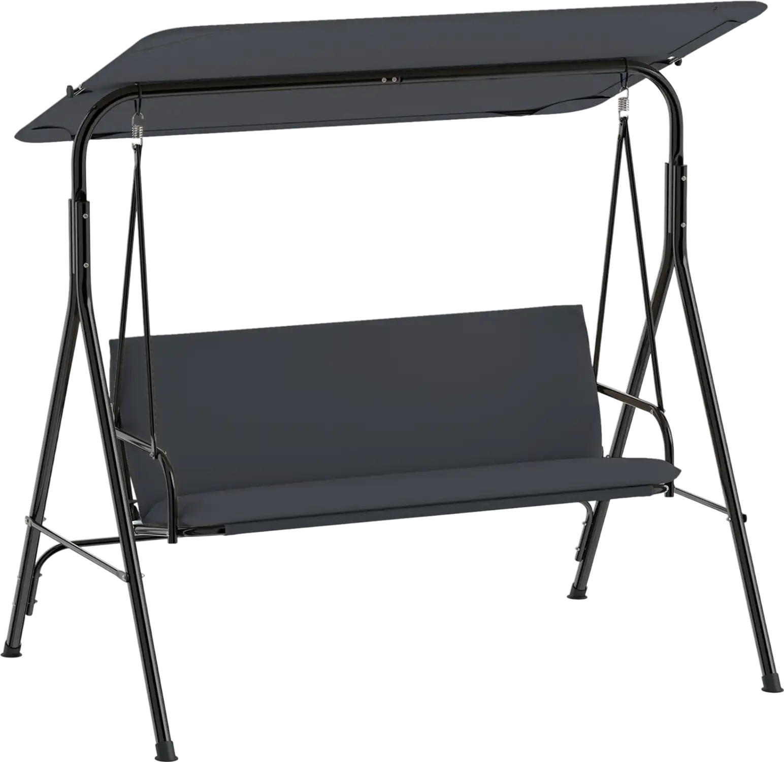 Costway 3-Seat Outdoor Patio Swing Chair with Adjustable Tilt Canopy and Stand 82265621 New