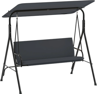 Costway 3-Seat Outdoor Patio Swing Chair with Adjustable Tilt Canopy and Stand 82265621 New
