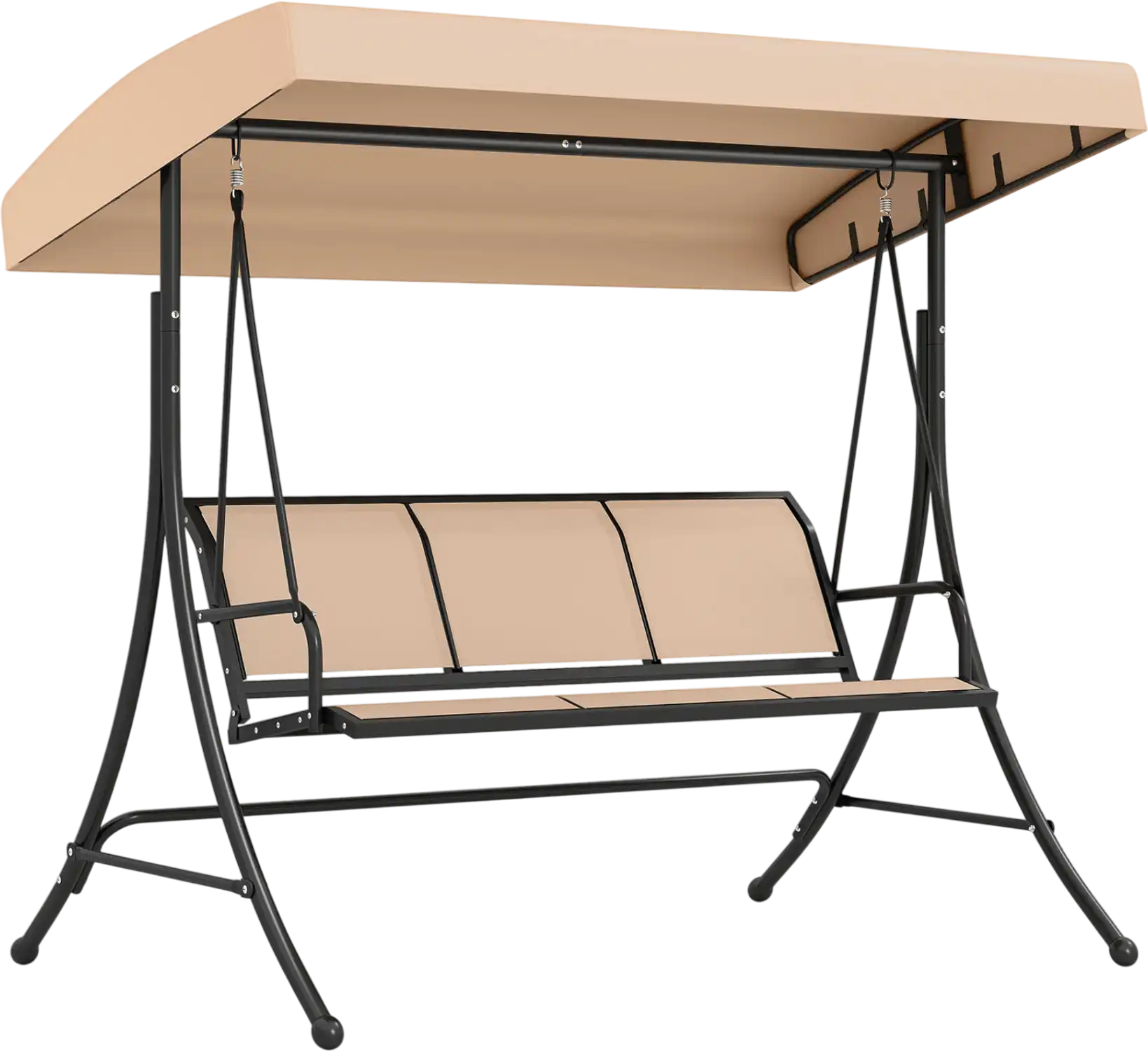 Costway 3-Seat Patio Swing Chair Adjustable Canopy 67492739 New