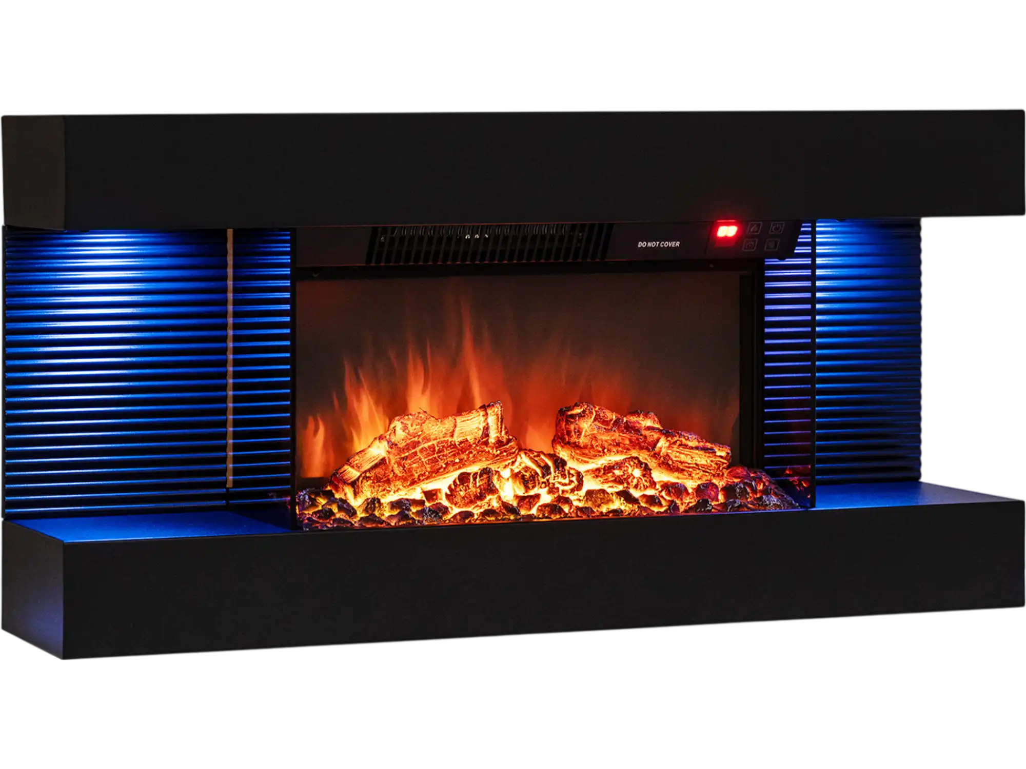 Costway 3-Sided Wall Mount WiFi Electric Fireplace w/ Floating Mantel 26544822 New