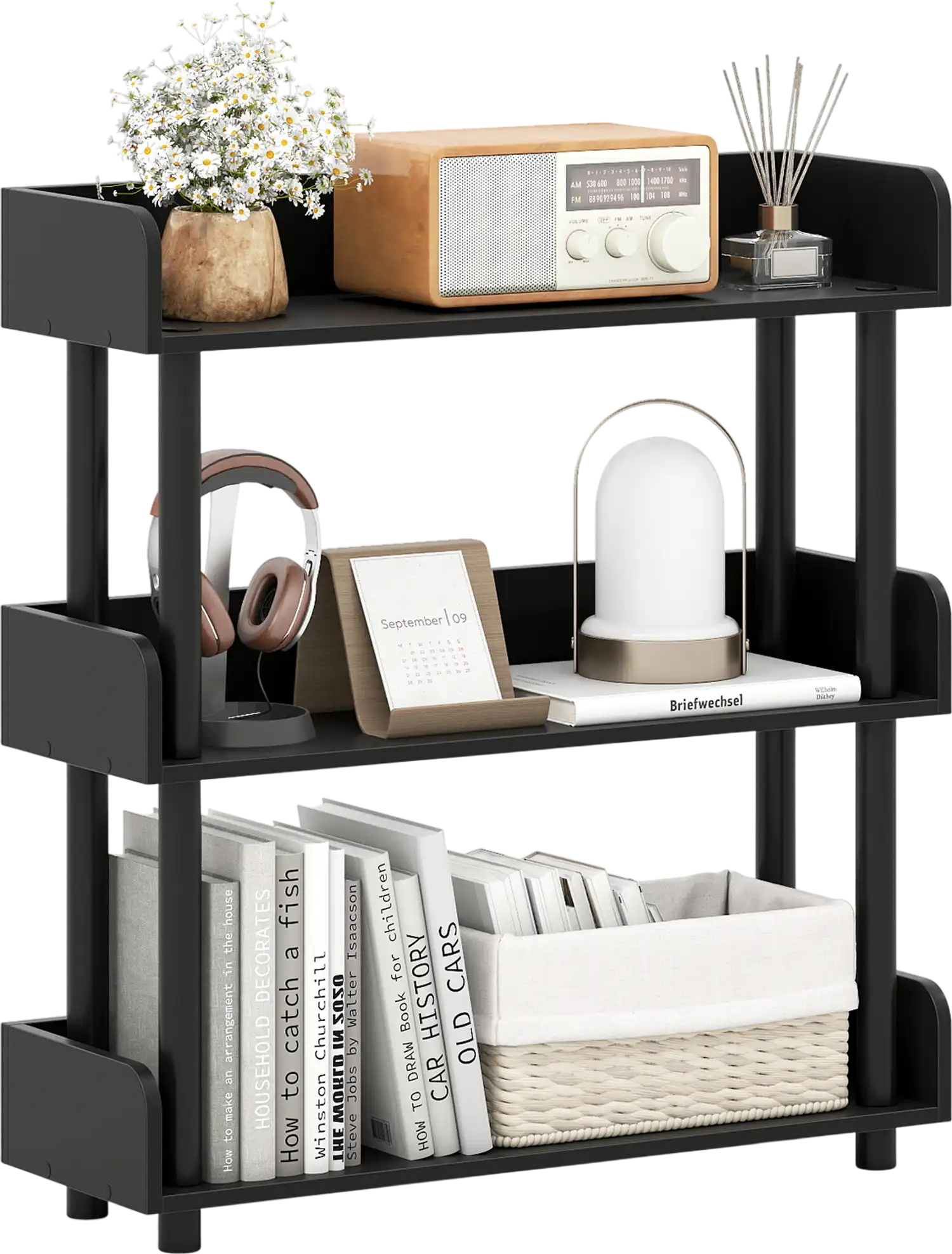 Costway 3-Tier Industrial Bookshelf Storage Unit 63462753 New