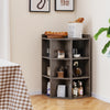 3-Tier Corner Cabinet with Charging Station for Bedroom-Gray - Gallery View 1 of 10