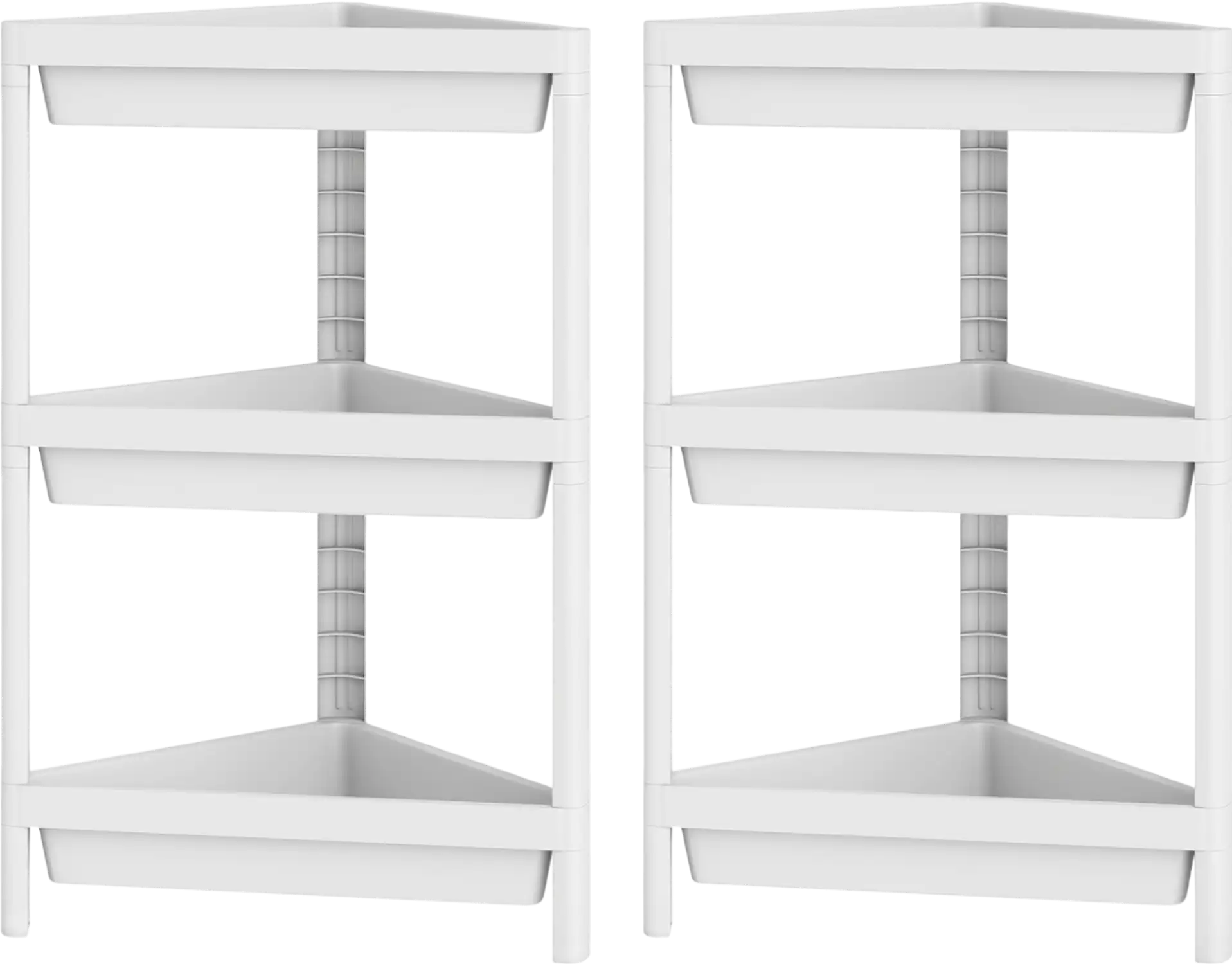 Costway 3-Tier Corner Shower Caddy 2-Pack Detachable Storage Cabinet 39381542 New