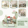3-tier green dinosaur kids bookshelf with open shelves, perfect for nursery, bedroom, study room, and living room.