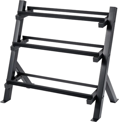 Costway 3-Tier Dumbbell Rack Adjustable Bracket Spacing 92560904 New