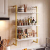 3-Tier Floating Modern Kitchen Shelf for Living Room Home Office and Bathroom-White - Gallery View 1 of 10