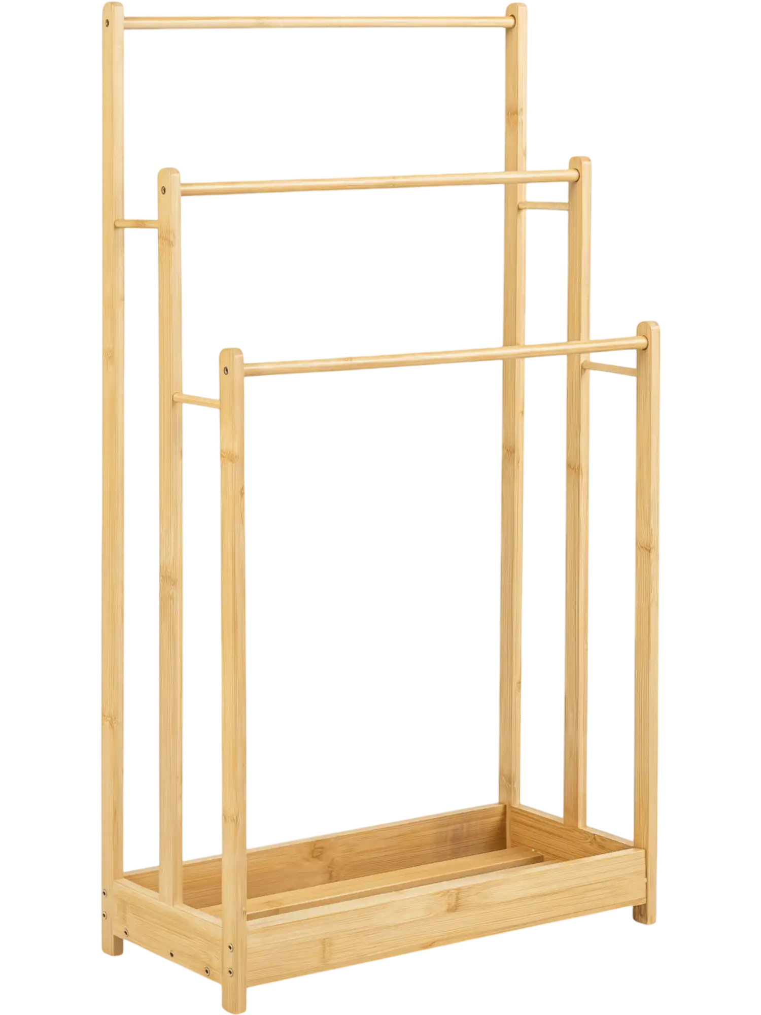 Costway 3-Tier Freestanding Bamboo Towel Rack Storage Shelf 52049736 New