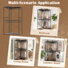 3-tier heavy duty clothes rack with shelves and hanging racks, ideal for bedroom, living room, or laundry room.