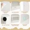 3-tier house-shaped toy storage organizer in white with open shelves, anti-slip foot pads, and easy-to-clean surface.