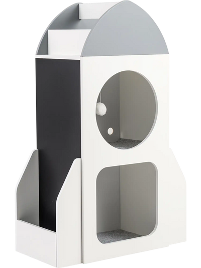 Costway 3-Tier Kids Rocket Bookshelf Toy Storage Organizer 45437288 New