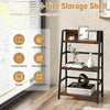 3-tier ladder bookshelf with a sturdy metal frame, ideal for organizing books and ornaments in any room.