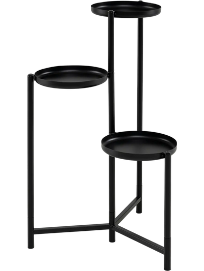 Costway 3-Tier Metal Corner Plant Stand Flower Pot Holder Display Rack 13855375 New