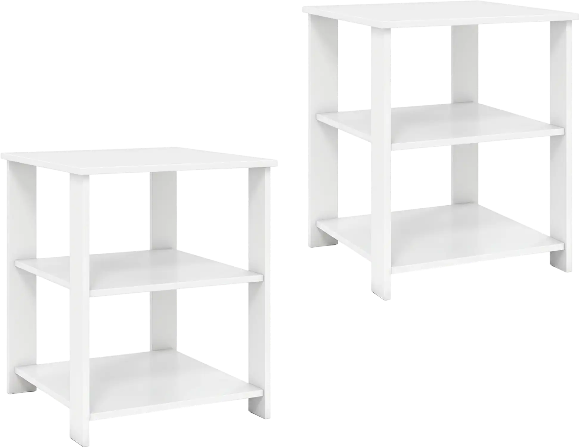 Costway 3-Tier Modern Nightstand Side Table Set of 2 93968856 New