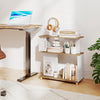 3-Tier Modern S-shaped Bookshelf with Adjustable Feet-White - Gallery View 1 of 8