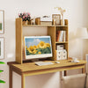 3-Tier Multipurpose Desk Bookshelf with 4 Shelves-Beige - Gallery View 1 of 10