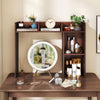 3-Tier Multipurpose Desk Bookshelf with 4 Shelves-Walnut - Gallery View 1 of 10