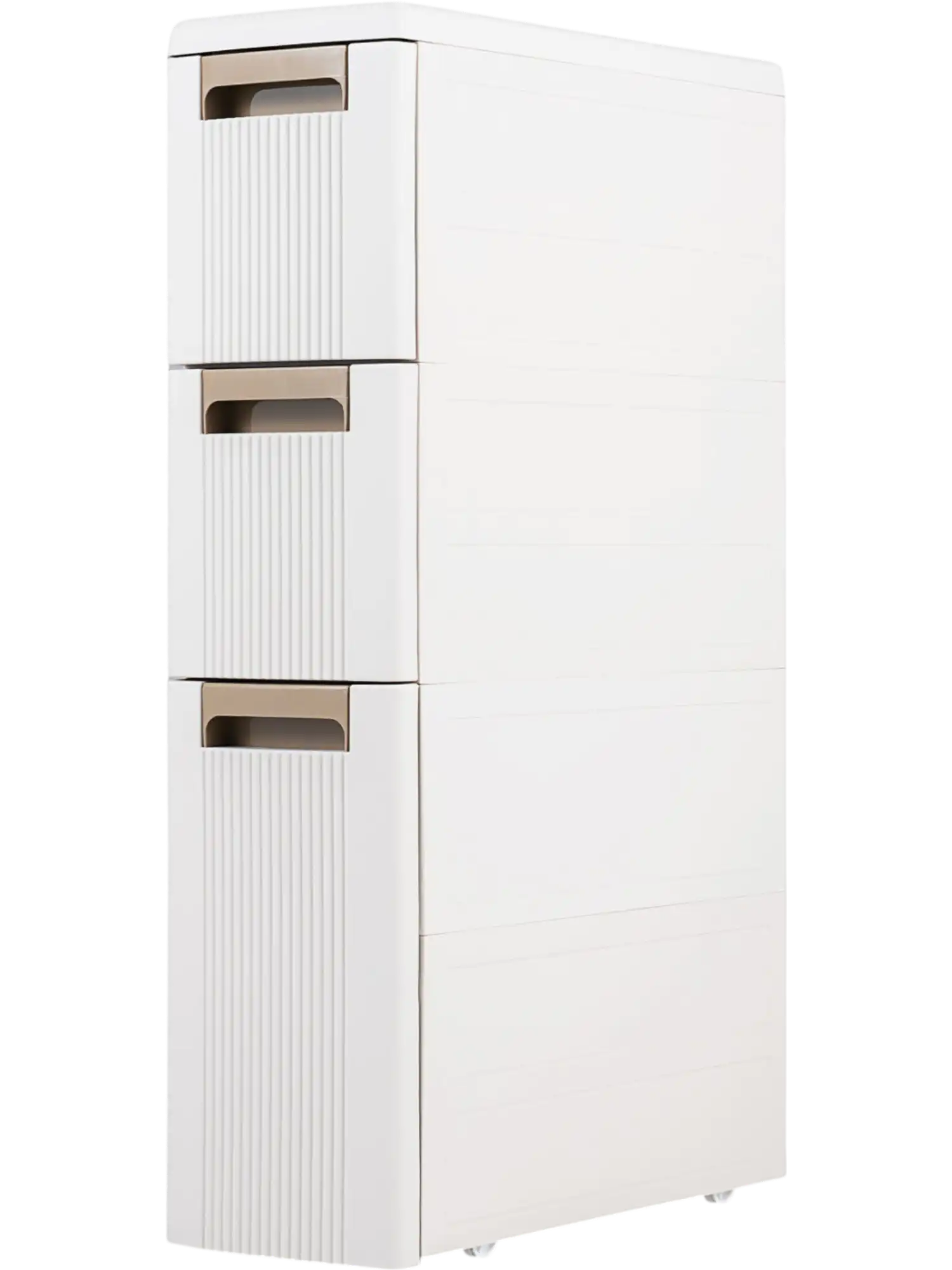 Costway Narrow Storage Cabinet w/ Drawers & Removable Dividers 84585030 New