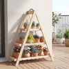 3-Tier Plant Stand Flower Pot Display Shelf-Natural - Gallery View 1 of 10