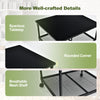 Spacious black tabletop and rounded corners of the 3-tier printer stand with breathable mesh shelf for versatile use.
